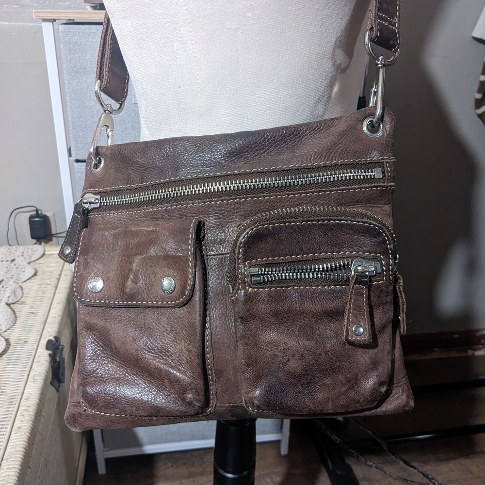 Brown Leather Crossbody Bag